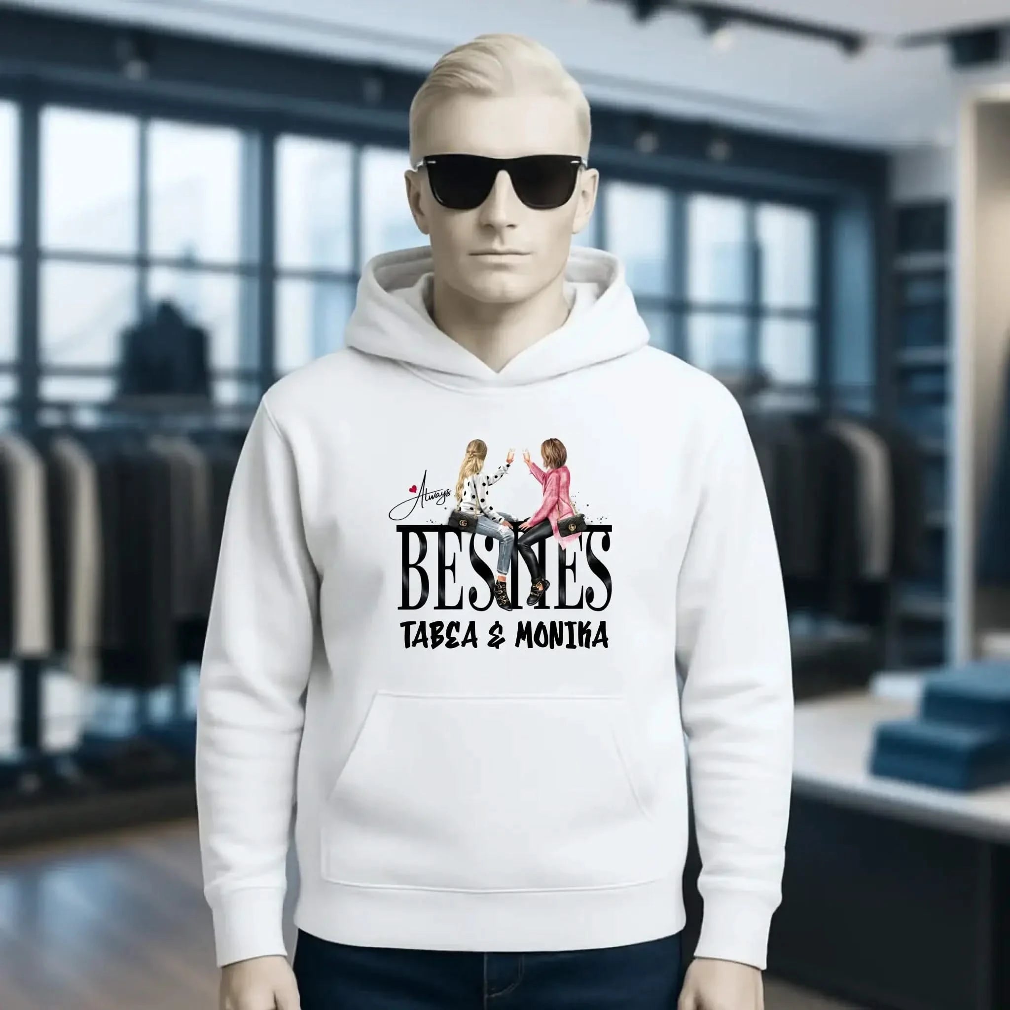 Girls on Text Besties • Unisex Premium Hoodie XS-5XL aus Bio-Baumwolle für Damen & Herren • Exklusivdesign • personalisiert