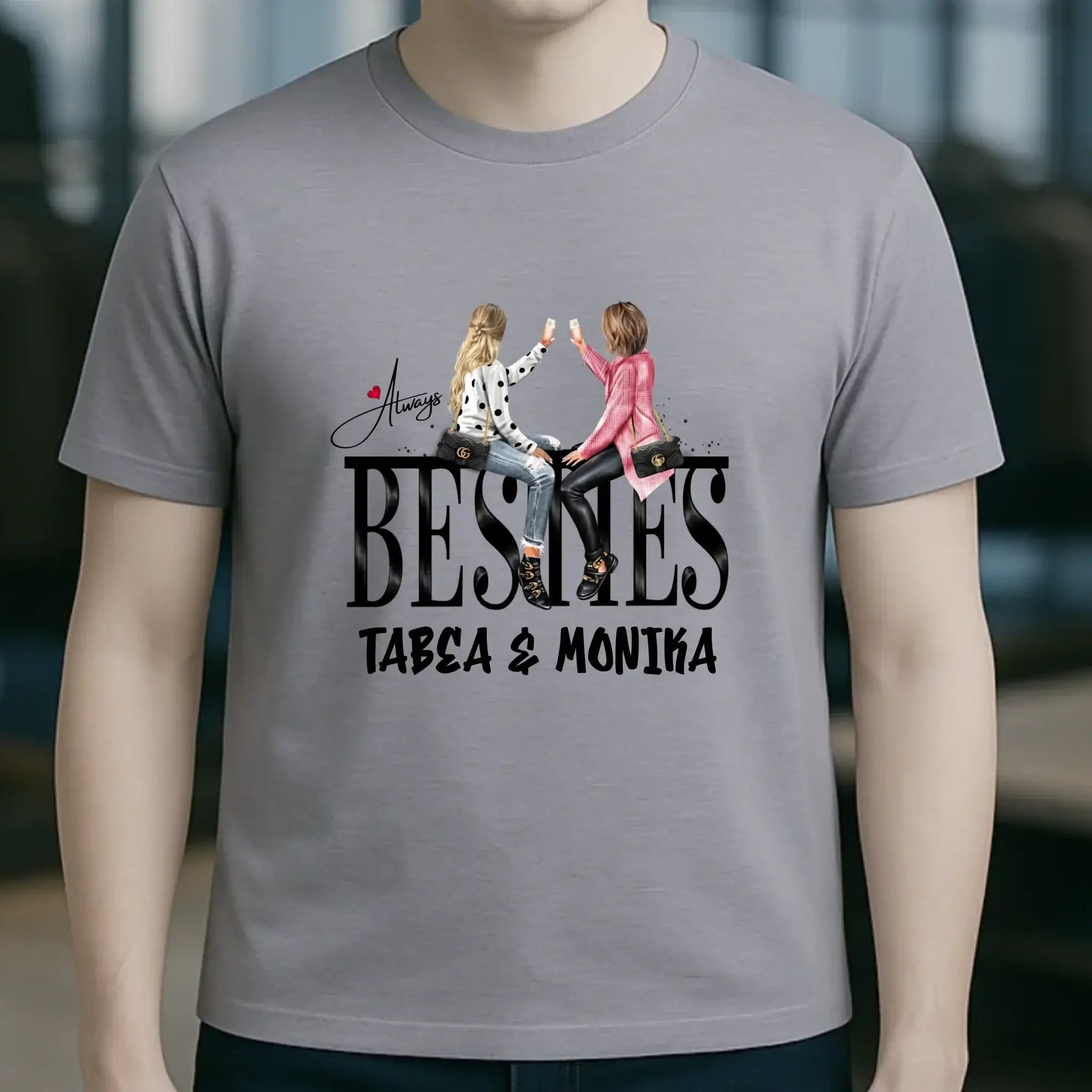 Girls on Text Besties • Unisex Premium T-Shirt XS-5XL aus Bio-Baumwolle für Damen & Herren • Exklusivdesign • personalisiert