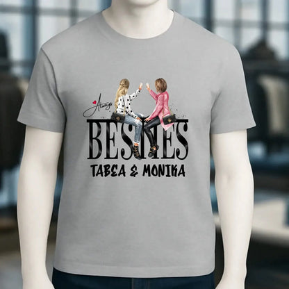 Girls on Text Besties • Unisex Premium T-Shirt XS-5XL aus Bio-Baumwolle für Damen & Herren • Exklusivdesign • personalisiert