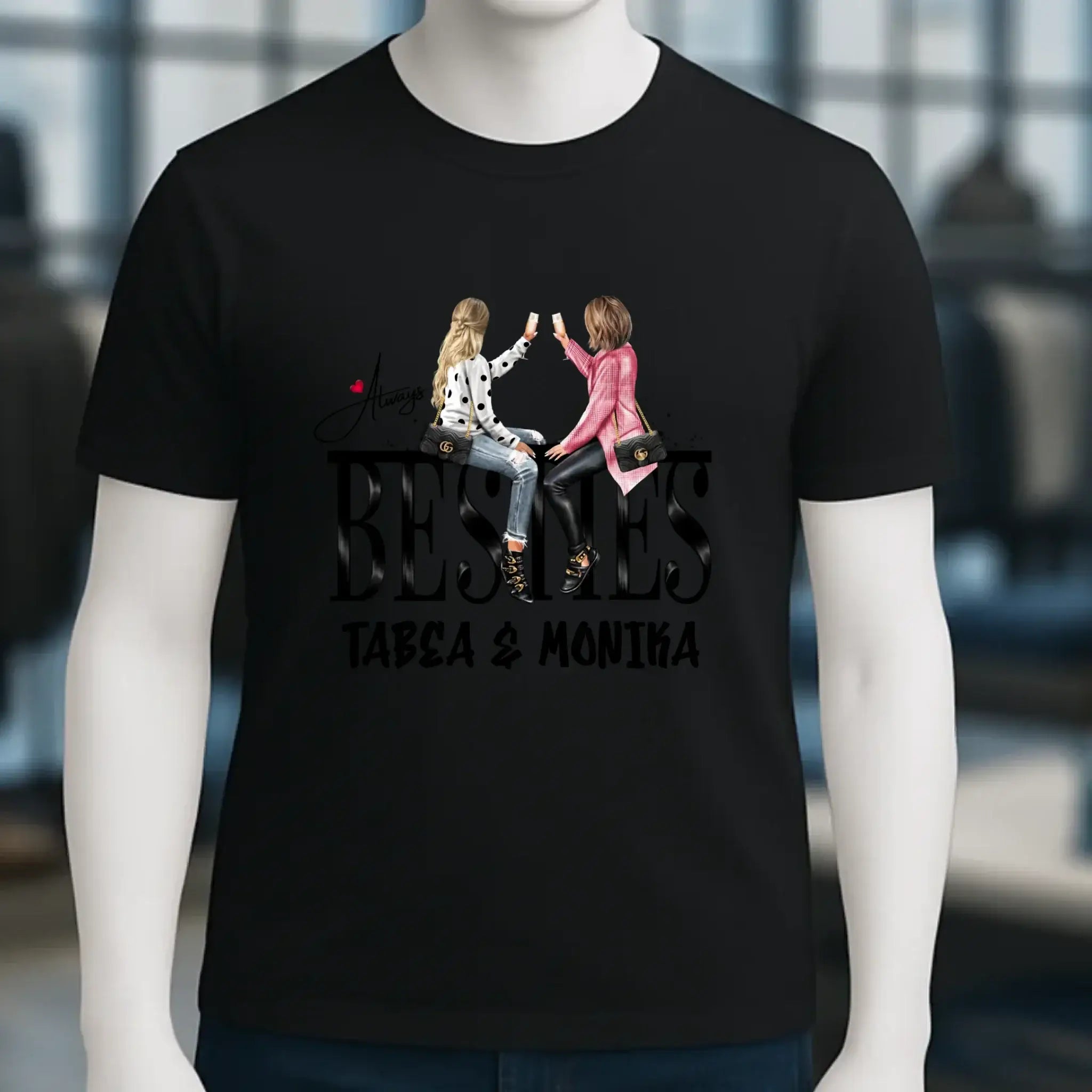 Girls on Text Besties • Unisex Premium T-Shirt XS-5XL aus Bio-Baumwolle für Damen & Herren • Exklusivdesign • personalisiert