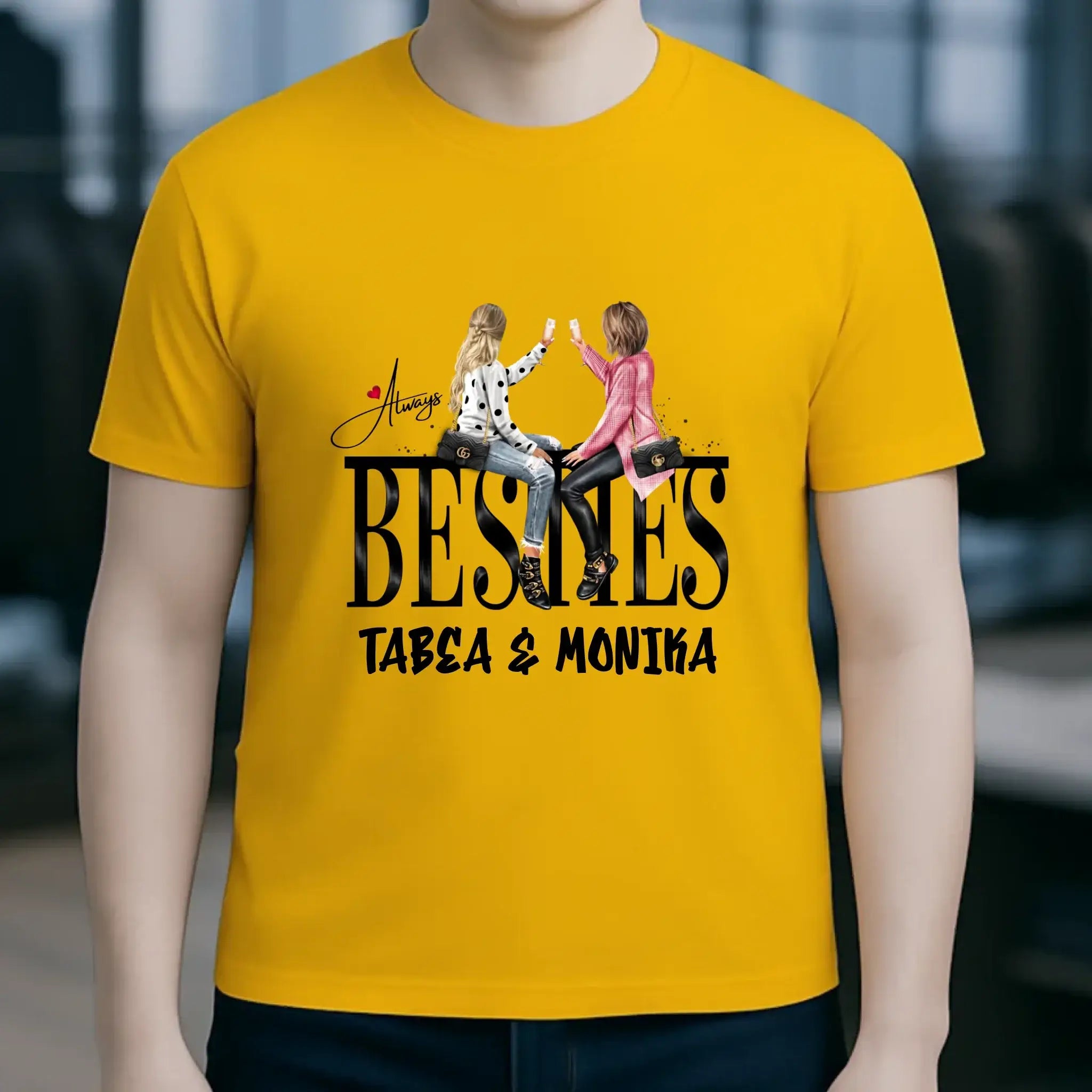 Girls on Text Besties • Unisex Premium T-Shirt XS-5XL aus Bio-Baumwolle für Damen & Herren • Exklusivdesign • personalisiert