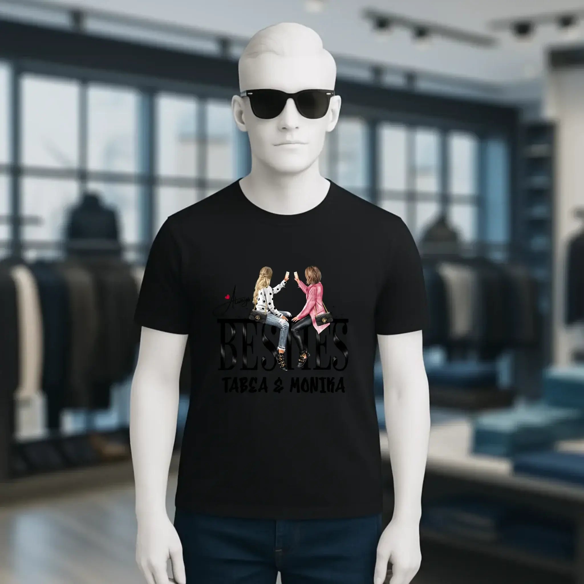 Girls on Text Besties • Unisex Premium T-Shirt XS-5XL aus Bio-Baumwolle für Damen & Herren • Exklusivdesign • personalisiert