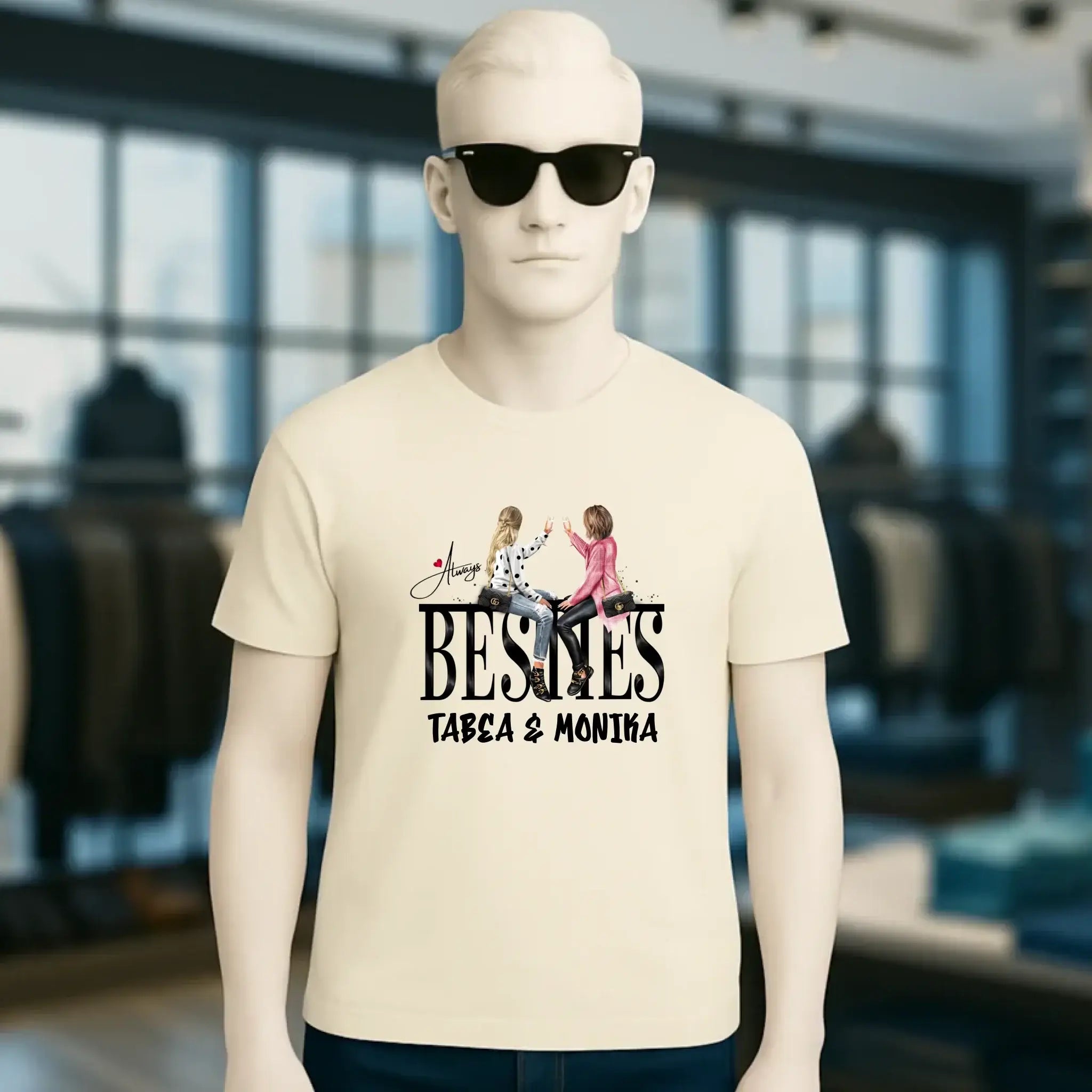 Girls on Text Besties • Unisex Premium T-Shirt XS-5XL aus Bio-Baumwolle für Damen & Herren • Exklusivdesign • personalisiert
