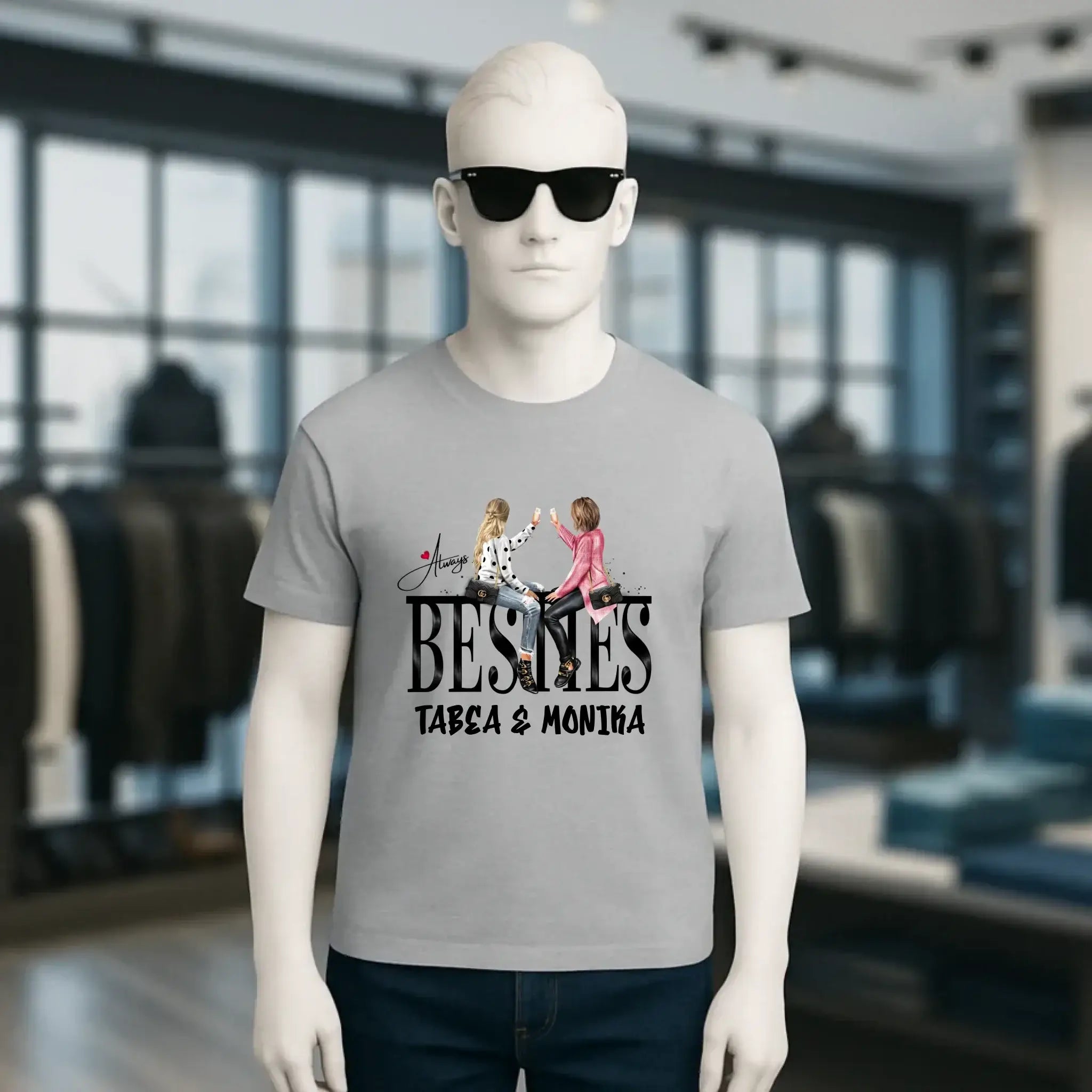 Girls on Text Besties • Unisex Premium T-Shirt XS-5XL aus Bio-Baumwolle für Damen & Herren • Exklusivdesign • personalisiert
