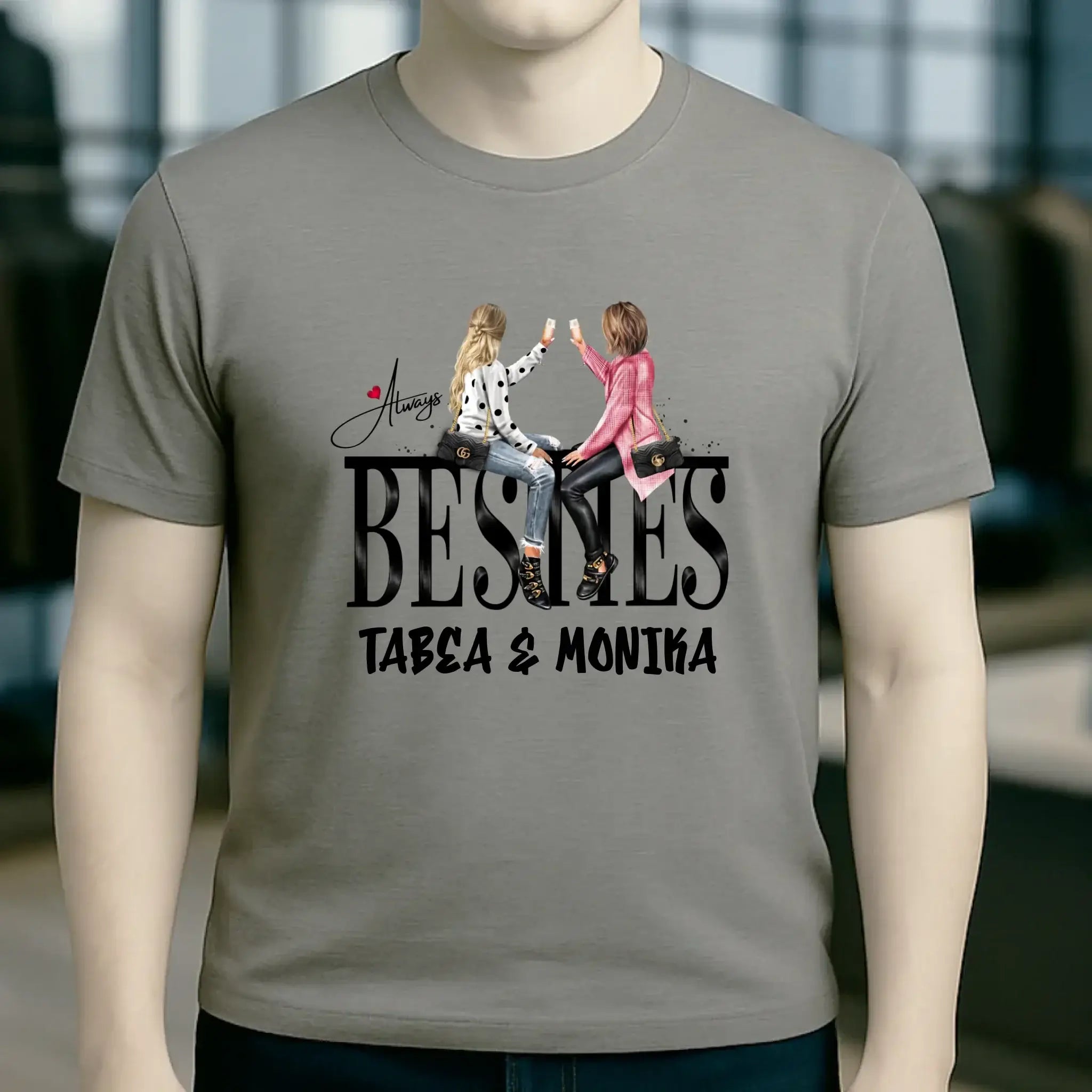 Girls on Text Besties • Unisex Premium T-Shirt XS-5XL aus Bio-Baumwolle für Damen & Herren • Exklusivdesign • personalisiert