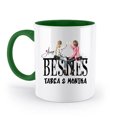 Girls on Text Besties • zweifarbige Tasse • Exklusivdesign • personalisiert
