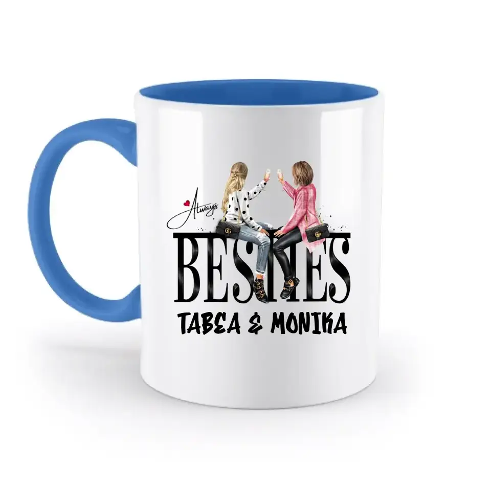 Girls on Text Besties • zweifarbige Tasse • Exklusivdesign • personalisiert