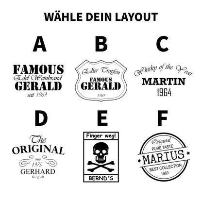 Glas mit Gravur: Whiskey ’Style’ 320 ml • Einzeln oder 6er Set (personalisierbare Geschenkideen) - personalisierbare