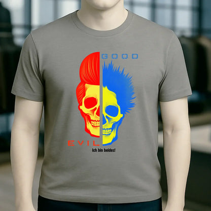 "GOOD´N´EVIL"-RED-BLUE - Organic Basic Shirt