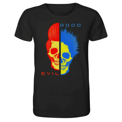 "GOOD´N´EVIL"-RED-BLUE - Organic Shirt