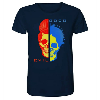 "GOOD´N´EVIL"-RED-BLUE - Organic Shirt