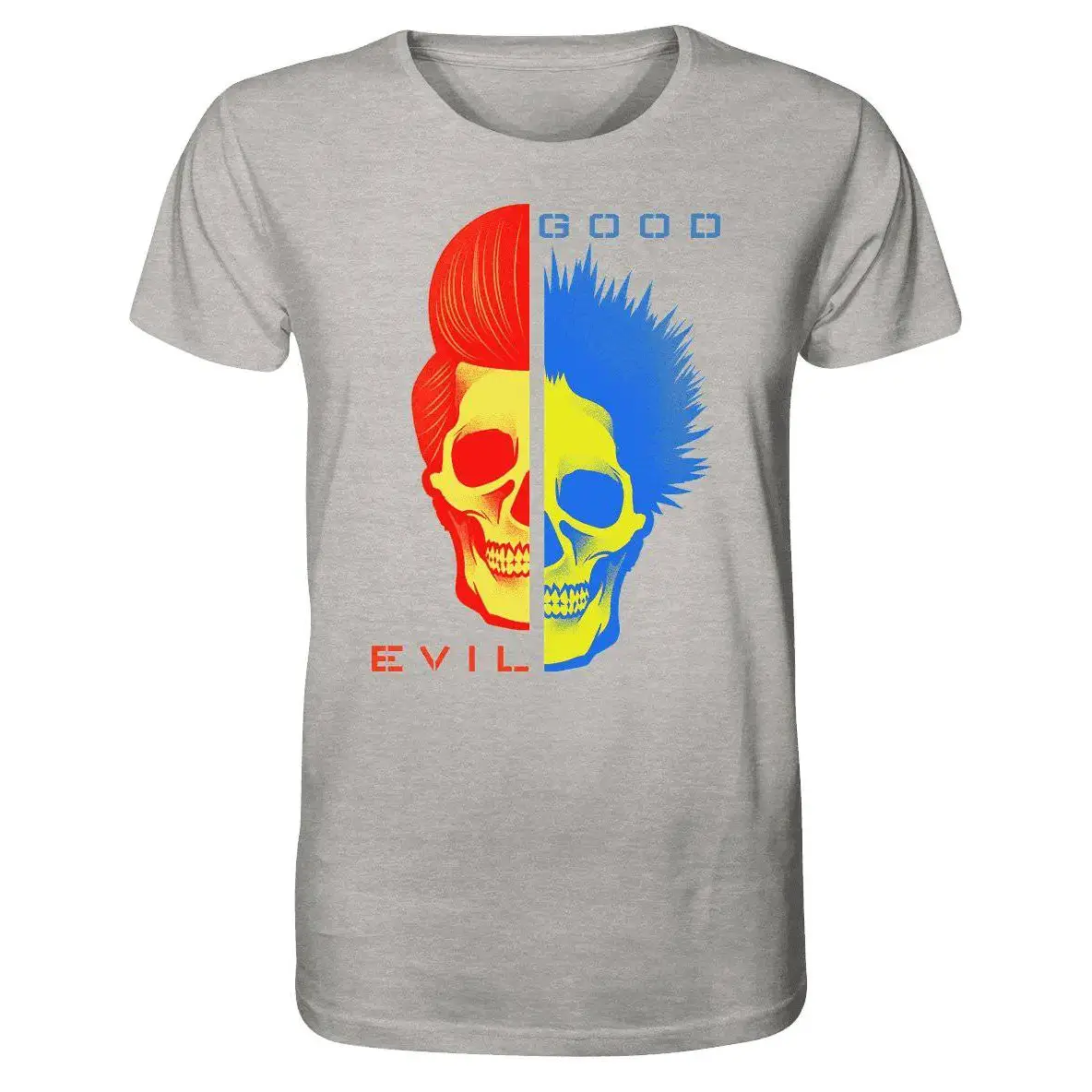 "GOOD´N´EVIL"-RED-BLUE - Organic Shirt