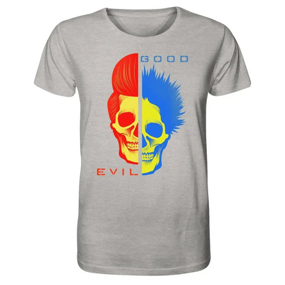 "GOOD´N´EVIL"-RED-BLUE - Organic Shirt
