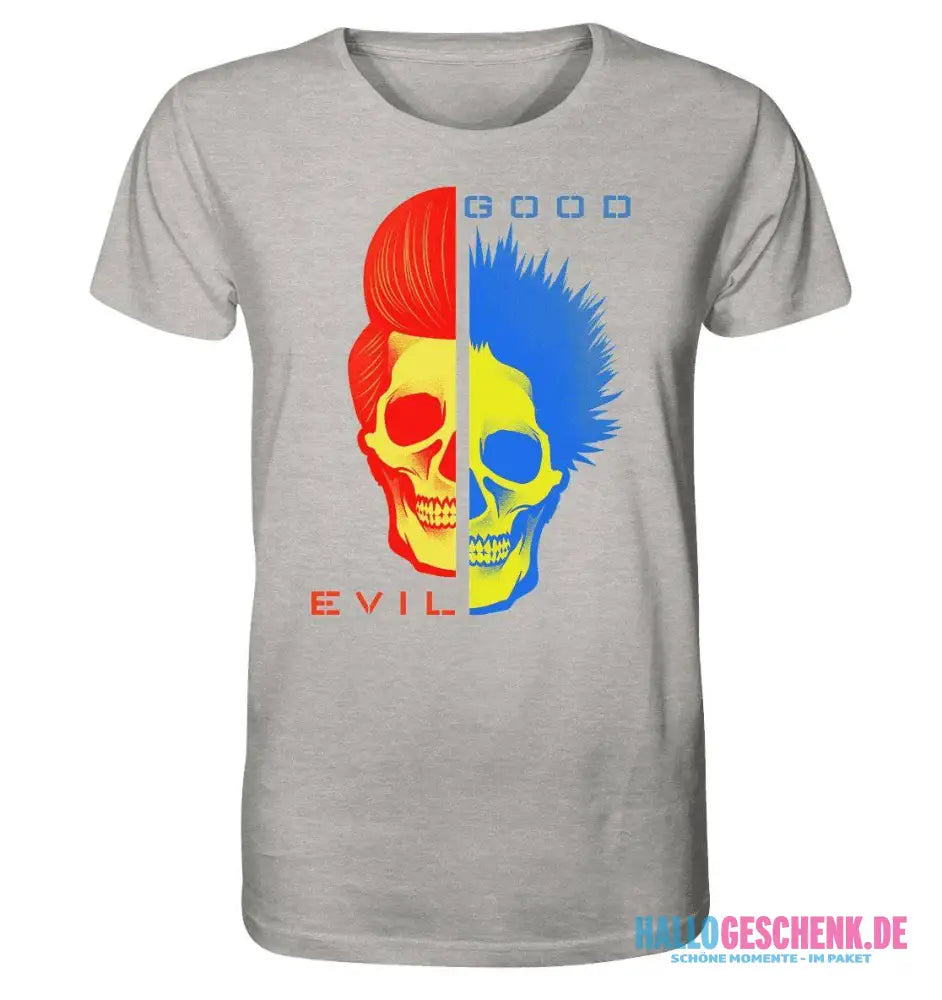 "GOOD´N´EVIL"-RED-BLUE - Organic Shirt