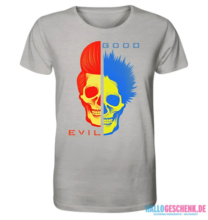 "GOOD´N´EVIL"-RED-BLUE - Organic Shirt