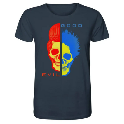 "GOOD´N´EVIL"-RED-BLUE - Organic Shirt