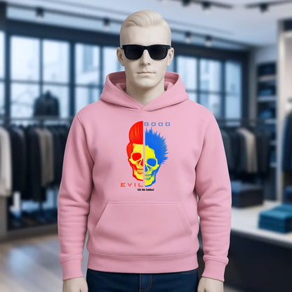 GOOD´N´EVIL - RED-BLUE • Unisex Premium Hoodie XS-5XL aus Bio-Baumwolle für Damen & Herren • Exklusivdesign • personalisiert