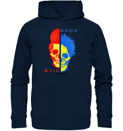 GOOD´N´EVIL - RED - BLUE • Unisex Premium Hoodie XS - 5XL aus Bio - Baumwolle für Damen & Herren • Exklusivdesign • personalisiert - HalloGeschenk.de