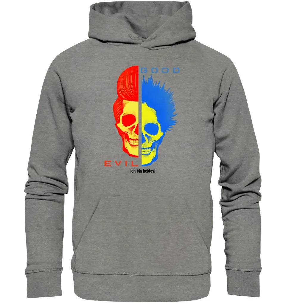 GOOD´N´EVIL - RED - BLUE • Unisex Premium Hoodie XS - 5XL aus Bio - Baumwolle für Damen & Herren • Exklusivdesign • personalisiert - HalloGeschenk.de