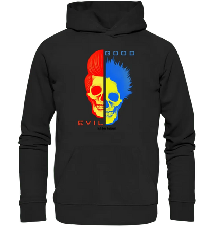 GOOD´N´EVIL - RED - BLUE • Unisex Premium Hoodie XS - 5XL aus Bio - Baumwolle für Damen & Herren • Exklusivdesign • personalisiert - HalloGeschenk.de