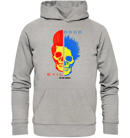 GOOD´N´EVIL - RED - BLUE • Unisex Premium Hoodie XS - 5XL aus Bio - Baumwolle für Damen & Herren • Exklusivdesign • personalisiert - HalloGeschenk.de