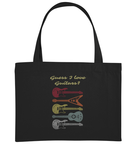 Guess I love Guitars? - Organic Shopping-Bag - HalloGeschenk.de #geschenkideen# #personalisiert# #geschenk#