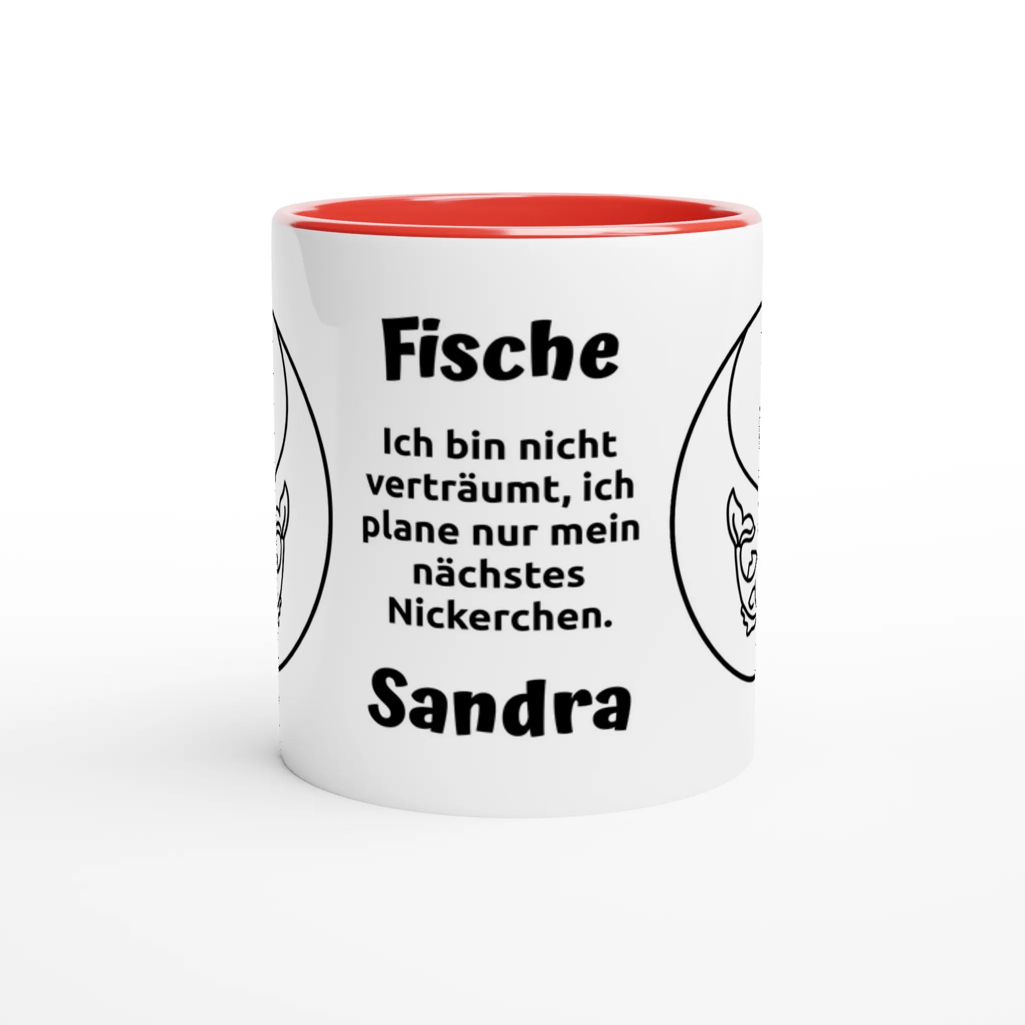 Mit 3D-Vorschau: 12 Sternzeichen mit Name + personalisierten Sprüchen • zweifarbige Tasse