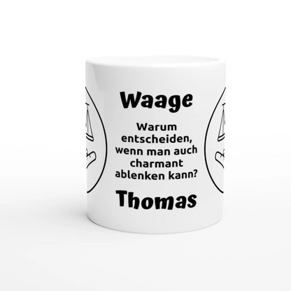 Mit 3D-Vorschau: 12 Sternzeichen mit Name + personalisierten Sprüchen • zweifarbige Tasse