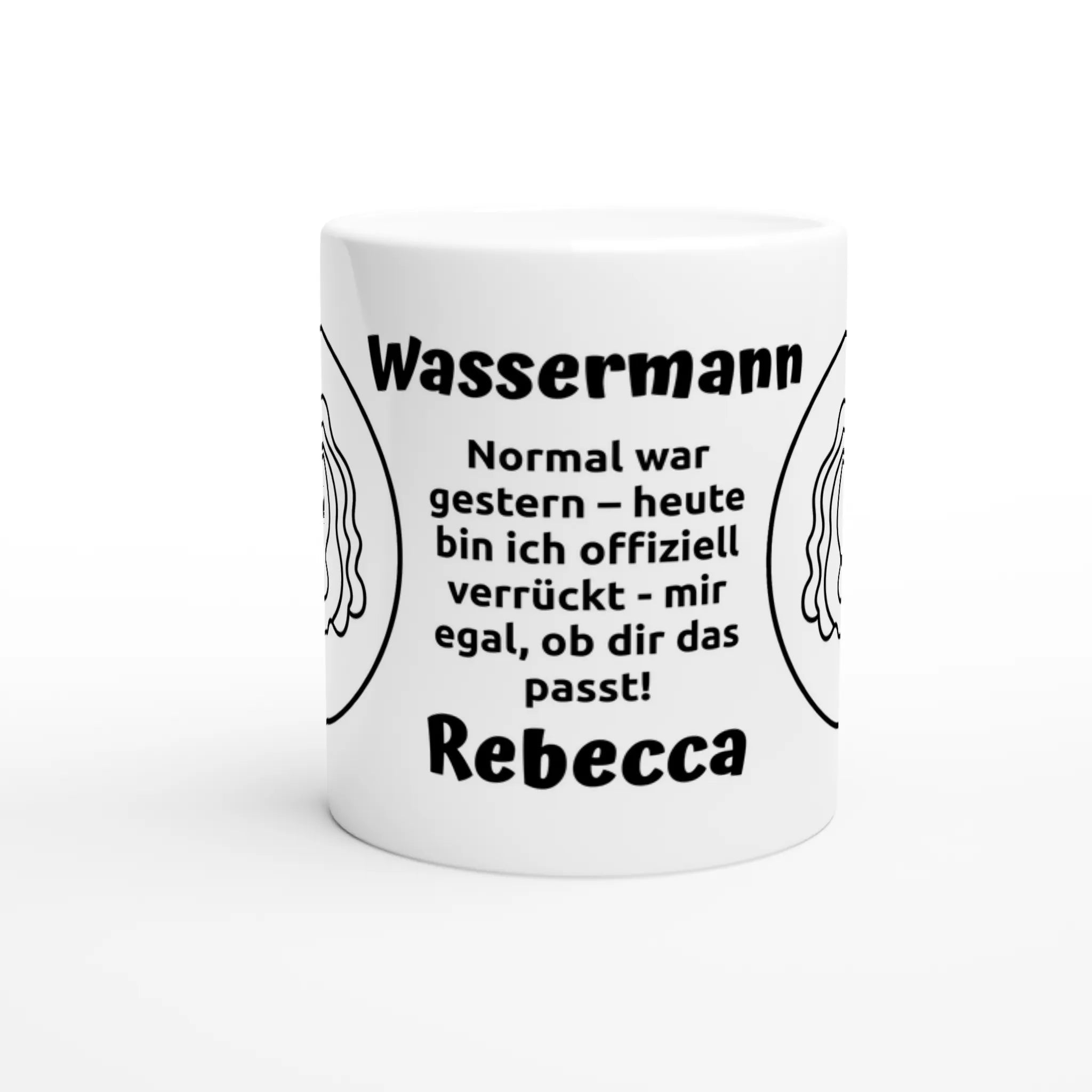 Mit 3D-Vorschau: 12 Sternzeichen mit Name + personalisierten Sprüchen • zweifarbige Tasse