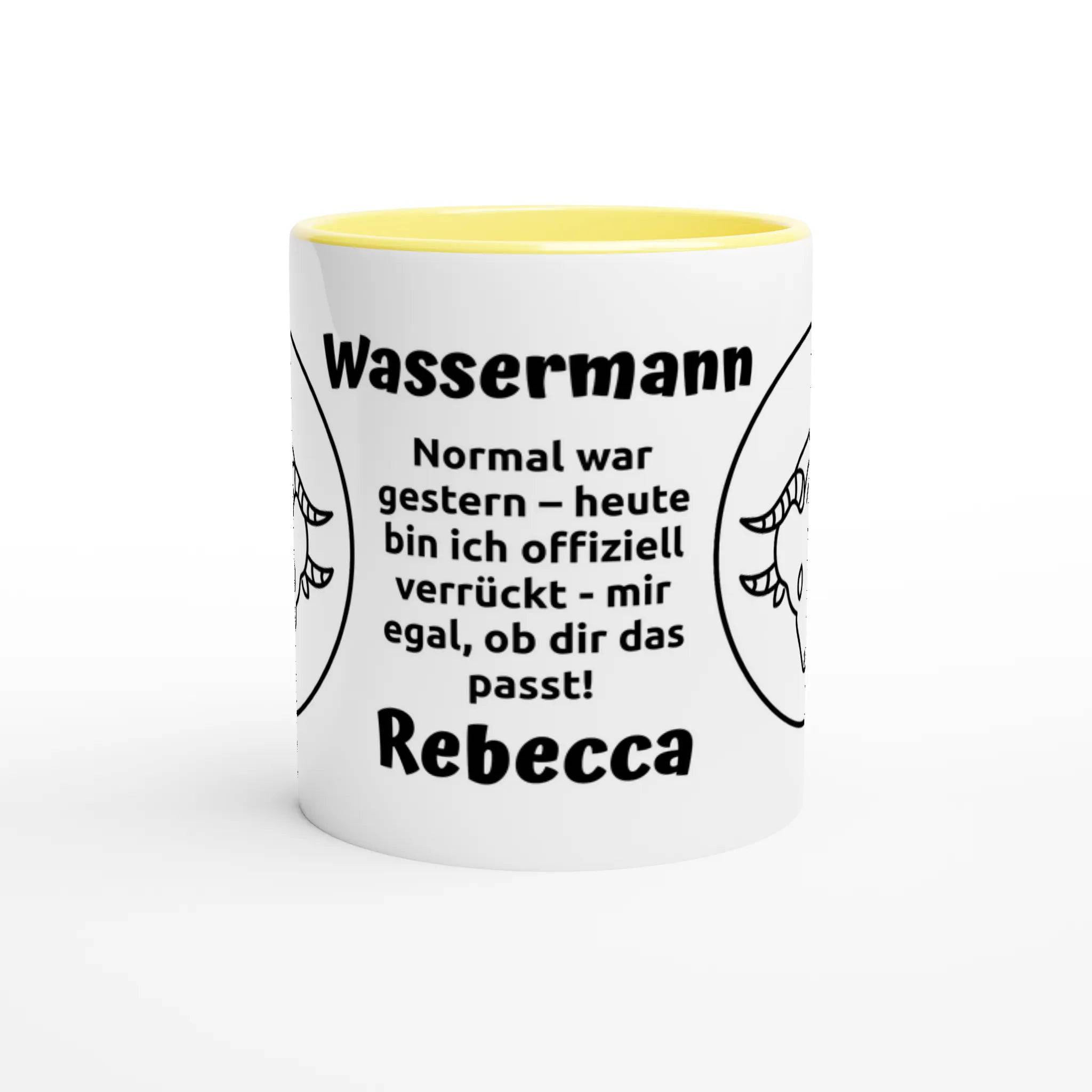 Mit 3D-Vorschau: 12 Sternzeichen mit Name + personalisierten Sprüchen • zweifarbige Tasse