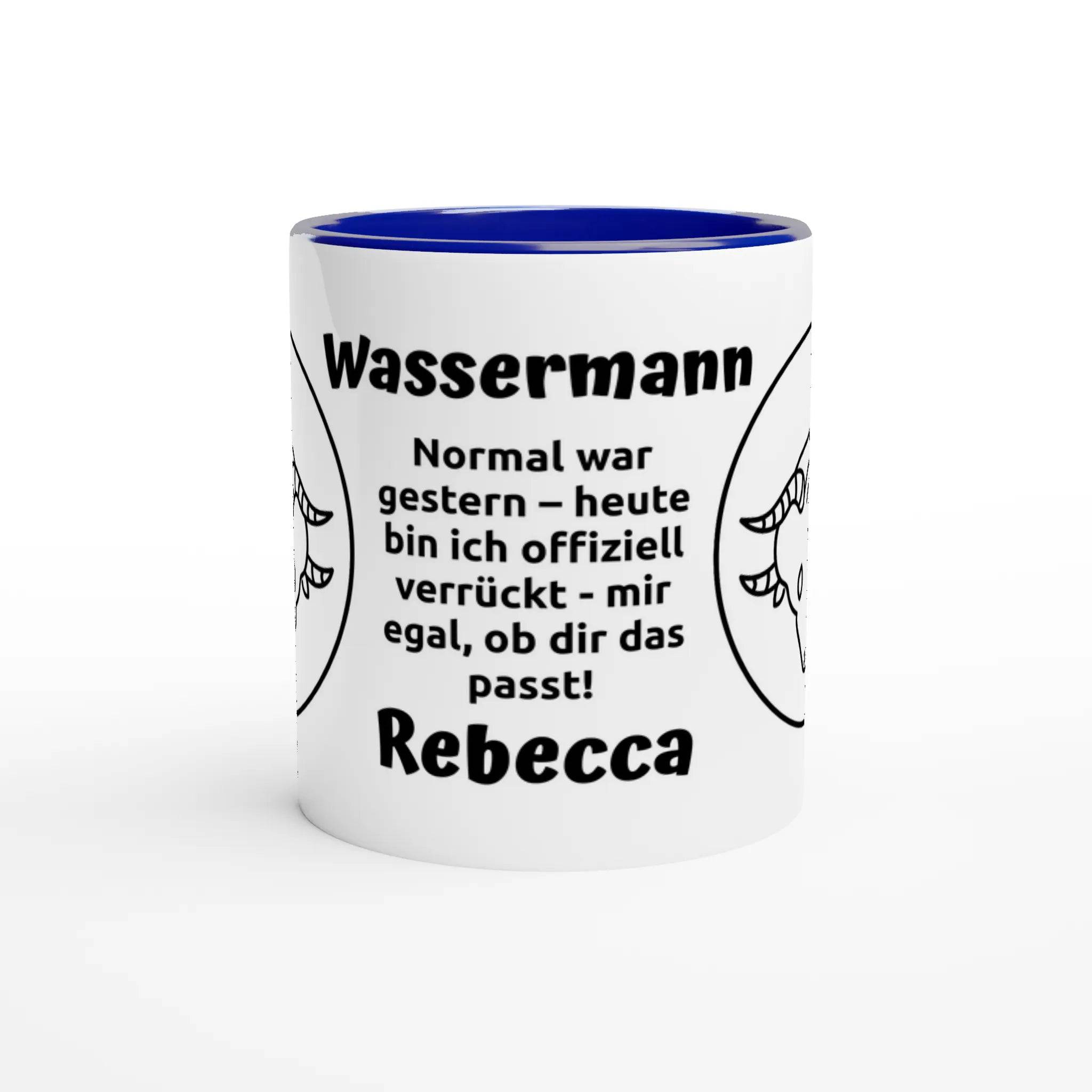 Mit 3D-Vorschau: 12 Sternzeichen mit Name + personalisierten Sprüchen • zweifarbige Tasse