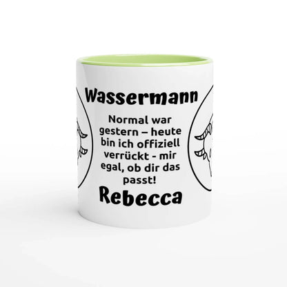 Mit 3D-Vorschau: 12 Sternzeichen mit Name + personalisierten Sprüchen • zweifarbige Tasse