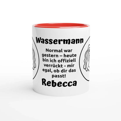 Mit 3D-Vorschau: 12 Sternzeichen mit Name + personalisierten Sprüchen • zweifarbige Tasse