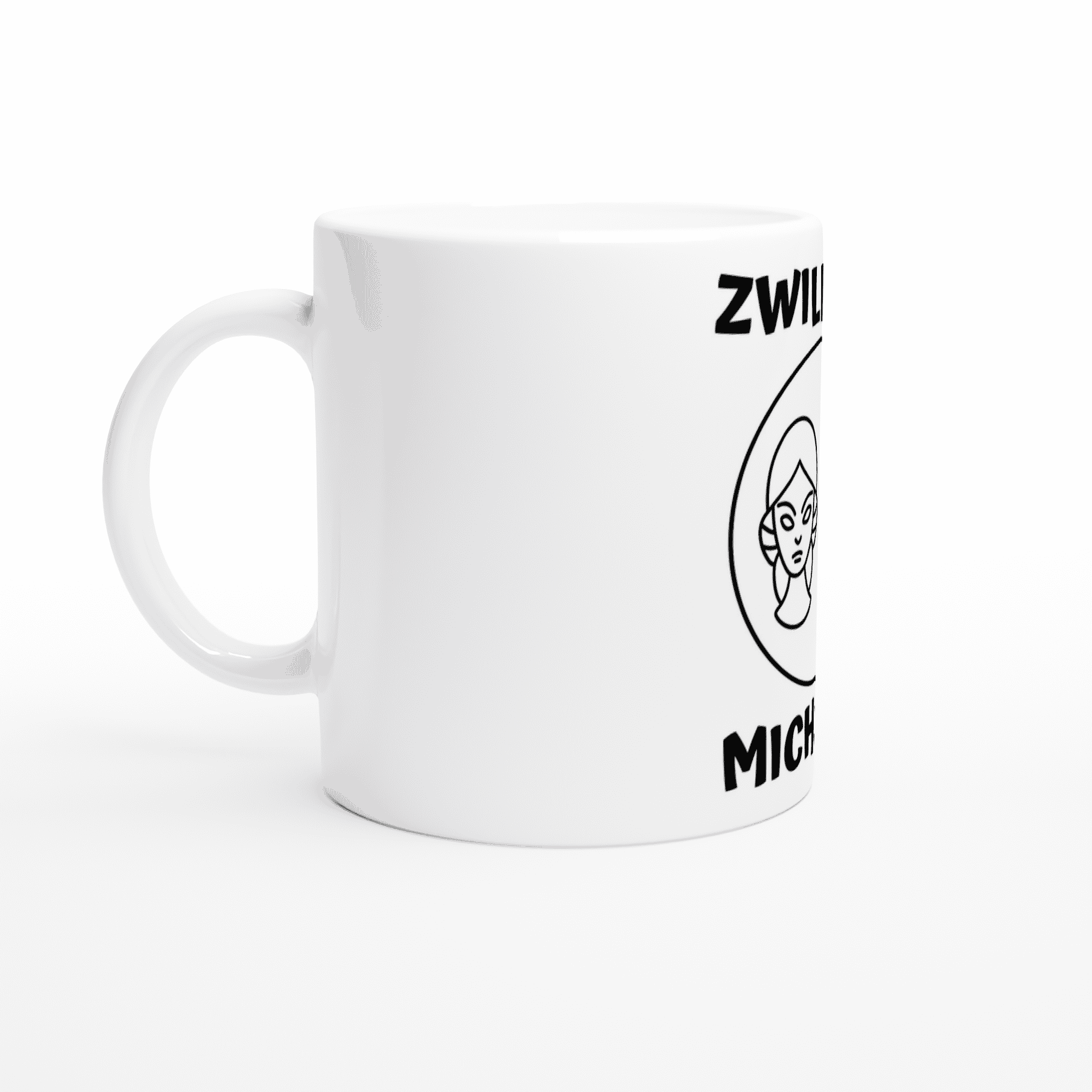 Mit 3D-Vorschau: 12 Sternzeichen mittig mit Name + personalisierten Sprüchen • zweifarbige Tasse