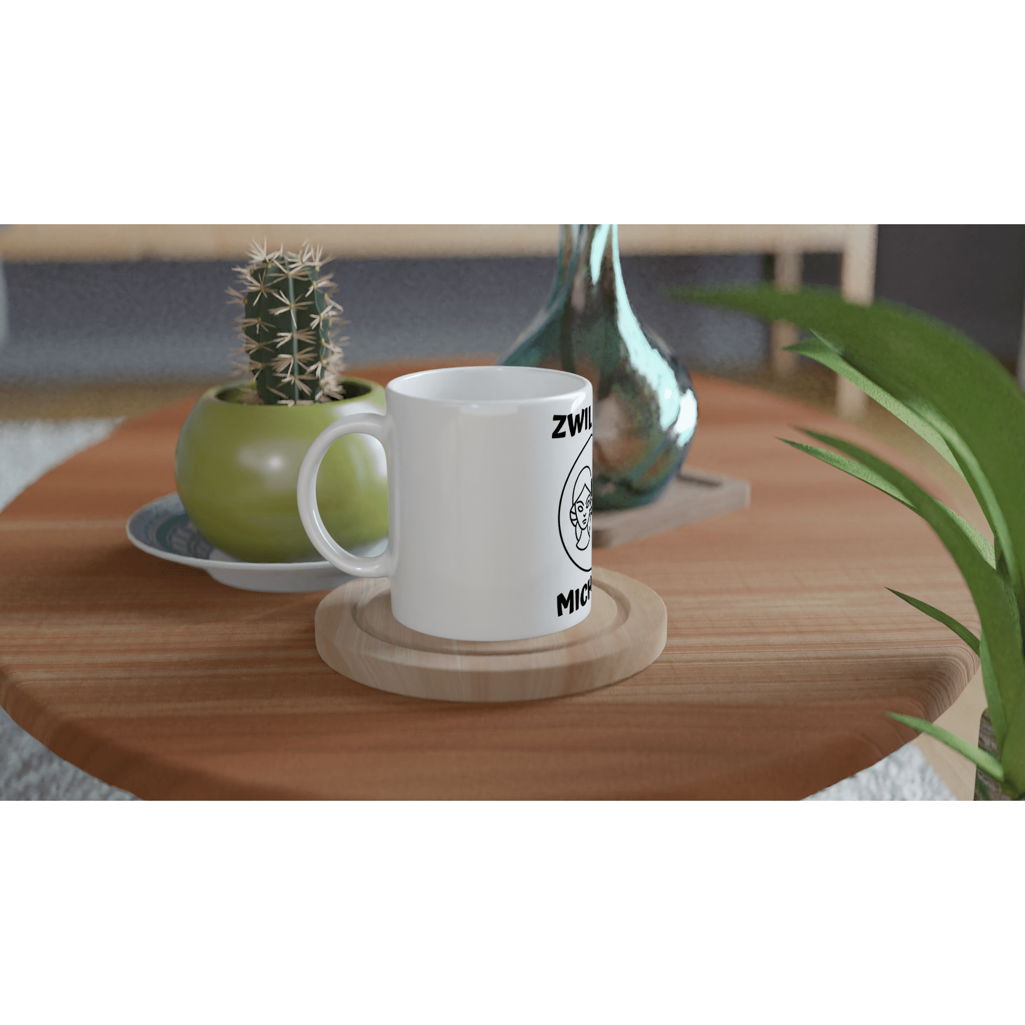 Mit 3D-Vorschau: 12 Sternzeichen mittig mit Name + personalisierten Sprüchen • zweifarbige Tasse