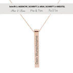 Vertikale Halskette Säule-3-Roségold