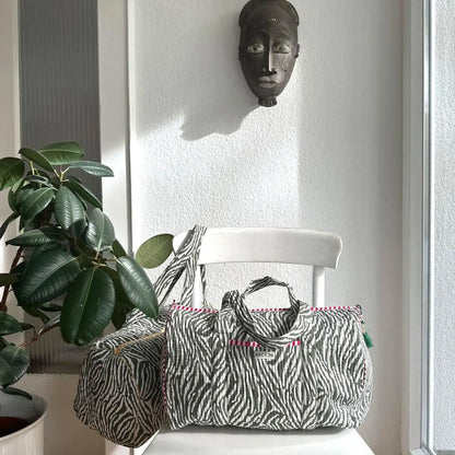 Handgemachte Baumwolltasche ’DESERT ZEBRA’ - handgefertigte Taschen