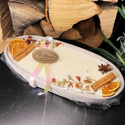 Handgemachte Betonduftkerze ’Grey-Ship’ Bio Sojawachs mit Vanilla Toffee Duft. Beton Deko Interior Design - Duftkerze