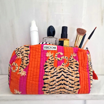 Handgemachte Kosmetiktasche ’Poppy Tiger’ - handgefertigte Taschen