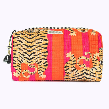 Handgemachte Kosmetiktasche ’Poppy Tiger’ - handgefertigte Taschen