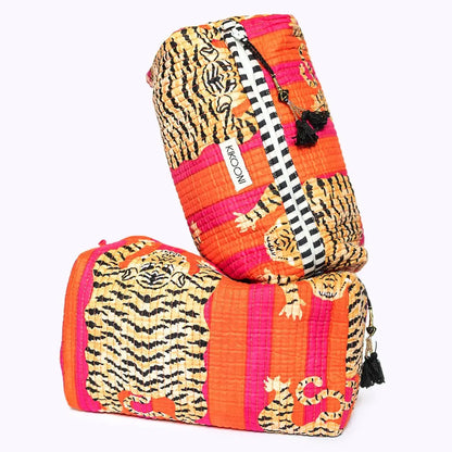Handgemachte Kosmetiktasche ’Poppy Tiger’ - handgefertigte Taschen