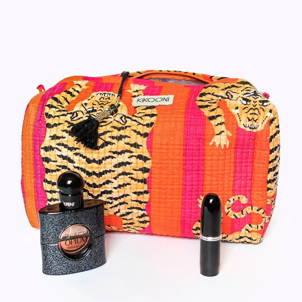 Handgemachte Kosmetiktasche ’Poppy Tiger’ - handgefertigte Taschen