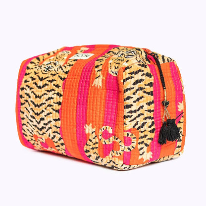 Handgemachte Kosmetiktasche ’Poppy Tiger’ - handgefertigte Taschen