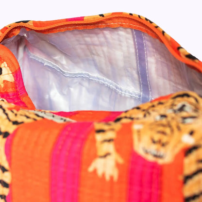 Handgemachte Kosmetiktasche ’Poppy Tiger’ - handgefertigte Taschen