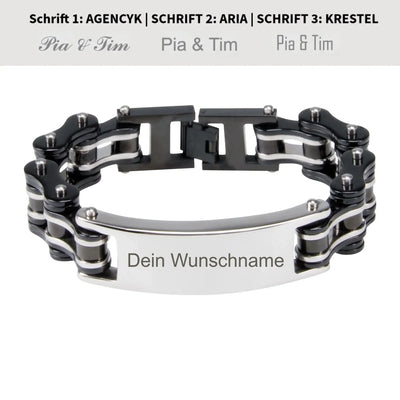 HalloGeschenk.de-3-Armband Schwarz
