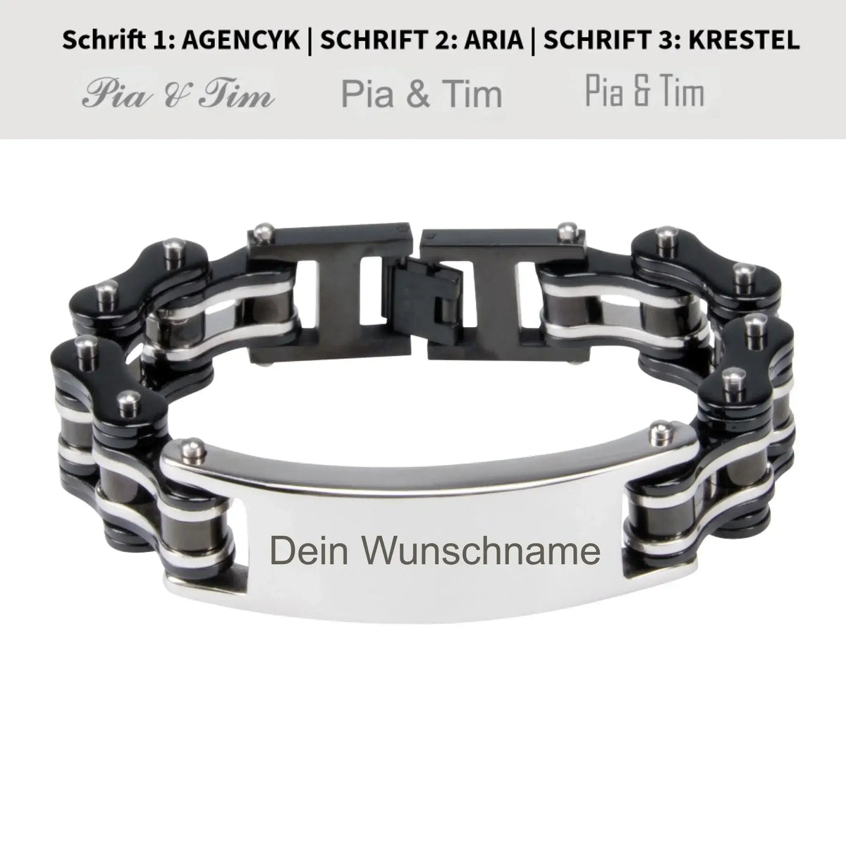 HalloGeschenk.de-3-Armband Schwarz