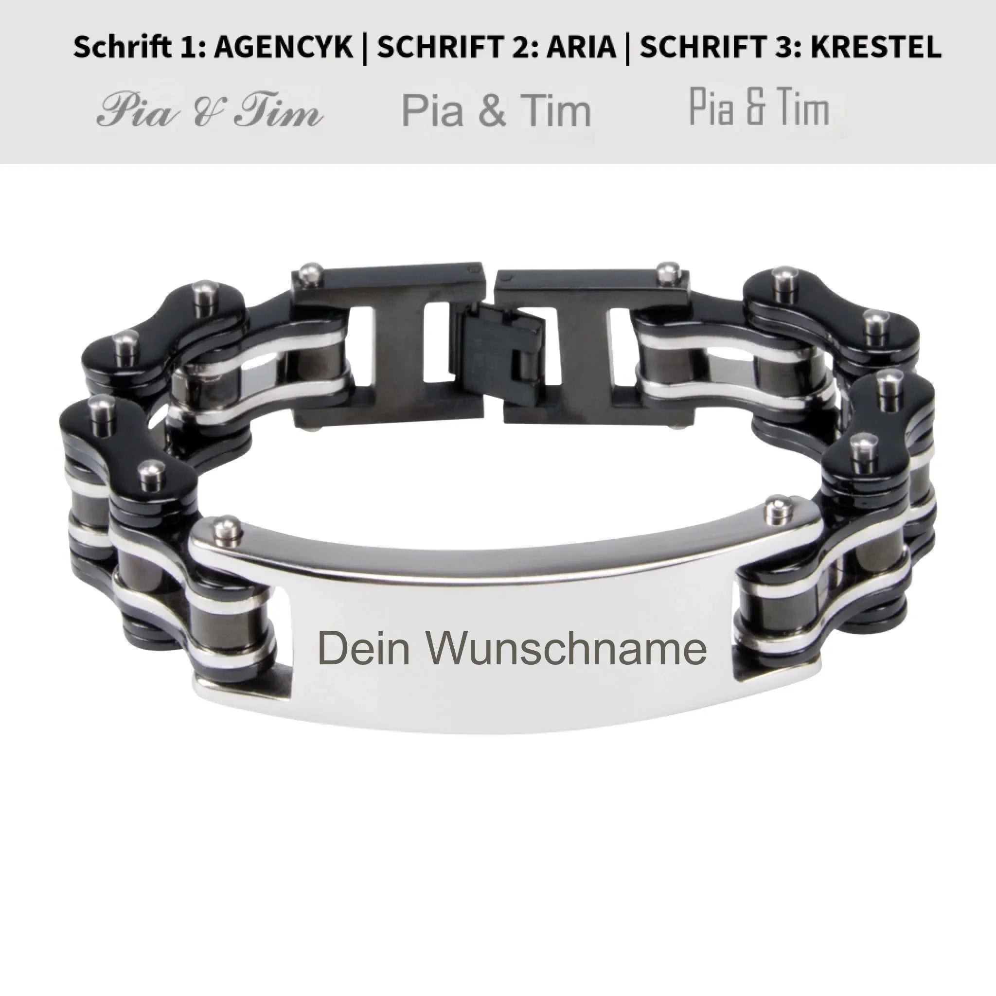 HalloGeschenk.de-3-Armband Schwarz