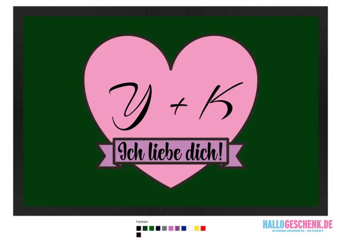 Herz mit Botschaft • Fußmatte • Exklusivdesign • personalisiert
