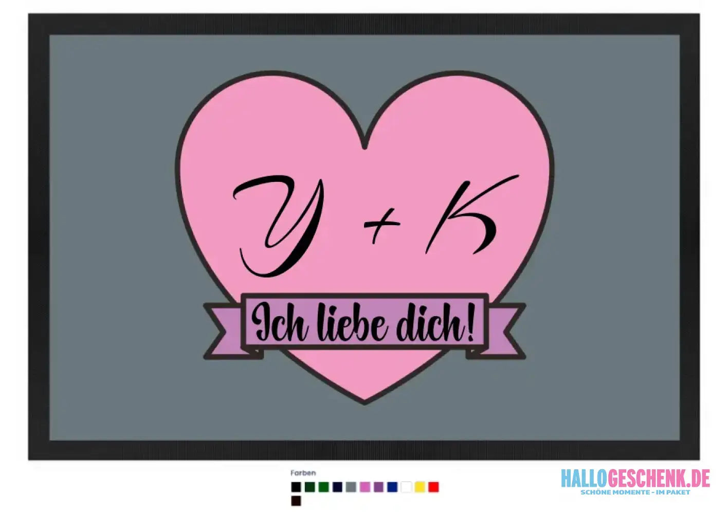 Herz mit Botschaft • Fußmatte • Exklusivdesign • personalisiert