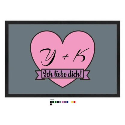 Herz mit Botschaft • Fußmatte • Exklusivdesign • personalisiert